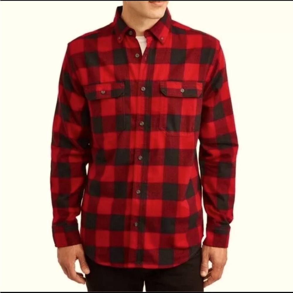100% Cotton Levi's Red and Black Checkered Men's Shirt